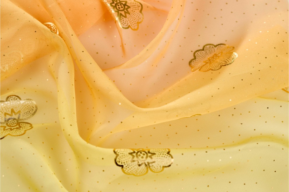 Foil Print on Chiffon